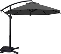 Patio Umbrella 10 FT Outdoor Offset Hanging Dark G
