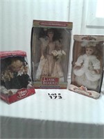 Beautiful porcelain dolls still in boxes