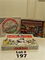 Original Monopoly game, Monopoly Pizza game,