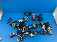 Lot of Toy Motorcycles