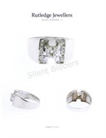 Ladies 14K White Gold/ Rhodium Plate Diamond Ring