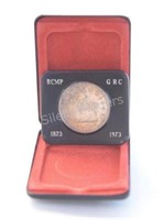 RCMP GRC 1873-1973 Silver Dollar Canada In Case