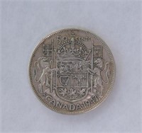 1943 50 Cent Silver Canadian Coin