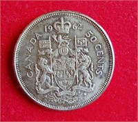 1962 50 Cent Silver Canadian Coin