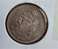 1960 50 Cent Silver Canadian Coin