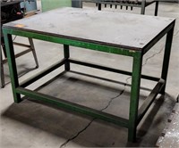 (BO) Metal Work Table 48" L x 36" W x 30.25" H