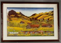 Large Folk Art Framed Print