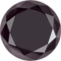 1.97 Carat Brilliant Round Cut Black Diamond