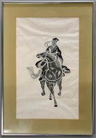 Vintage Eastern Ink Blot Print on Paper