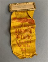 1947 Hanover Old Week Homecoming Ribbon