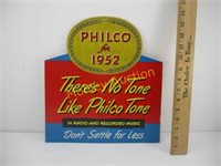 PHILCO TONE CARD BOARD SIGN