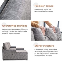 Merax 108.75" Pull-Out Sleeper Sofa Bed