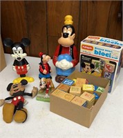 Mickey Mouse, Goofy Playskool Blocks & Figures