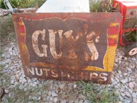 Vintage Double-Sided Guy's Nuts & Chips Sign