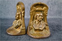 Cast Shakespeare Bust Bookends