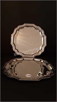 2 JEAN COUZON ROUND SERVING TRAYS