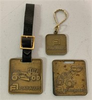 2 Fiat Allis Watchfobs and one Keychain