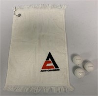 Allis Chalmers Golf Balls and Towel