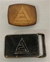 2 Allis Chalmers Logo Leather Belt Buckles