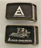 2 Allis Chalmers Leather Belt Buckles
