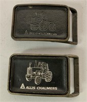2 Allis Chalmers Leather Belt Buckles