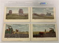 4 Early Rumely Oil Pull Post Cards