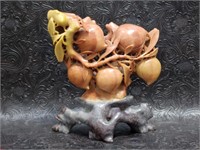 Vintage Chinese Soapstone Peach Sculpture