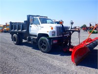 1991 GMC Top Kick Dump Truck w/ Snow Blade