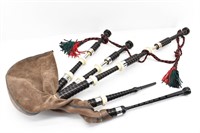 D. Booth Bagpipes w/Gannaway Hide Sealed Bag +Case