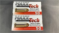 (2x) 50rnds MaxxTech 9mm FMJ
