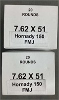 (2x) 20 Rnds Reloaded 7.62x51 Ammo
