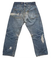 early 20th century vintage buckleback denim jeans