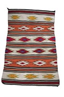 Colorful Navajo Weaving vintage native wool rug