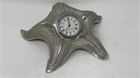Kirk Stieff Pewter Starfish Table Clock