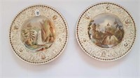 PAIR OF STAFFORDSHIRE PLAQUES