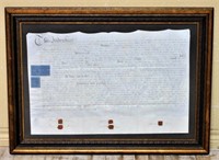Framed Certificate of Indenture Contract, 1797