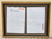 Framed Certificate of Indenture Contract, 1887.