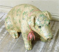 Large English Chintz Piggy Bank by Dona White.