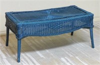 Painted Wicker End of Bed Bench.