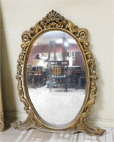Gilt Rococo Style Over Mantle Mirror.