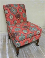 Contemporary Upholstered Slipper Chair.