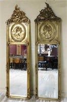 Cameo Accented Beveled Pier Mirrors.