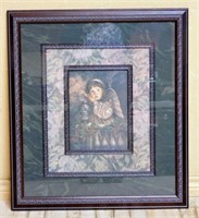 Framed Angel in the Garden Print.