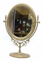 Art Nouveau Style "Peek-a-Boo" Mirror on Stand.