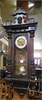 Henri II Style Walnut Wall Clock.
