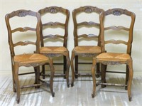 Louis XV Style Oak Chairs.