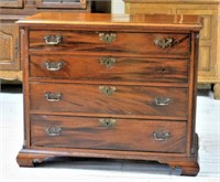Ogee Bracket Footed Mahogany Chest.