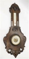 Acanthus and Shell Carved Barometer.