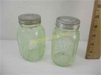 GLASS SALT AND PEPPER SHAKERS