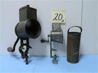 Small & Large Primitve Metal Spice Grinders, Etc.